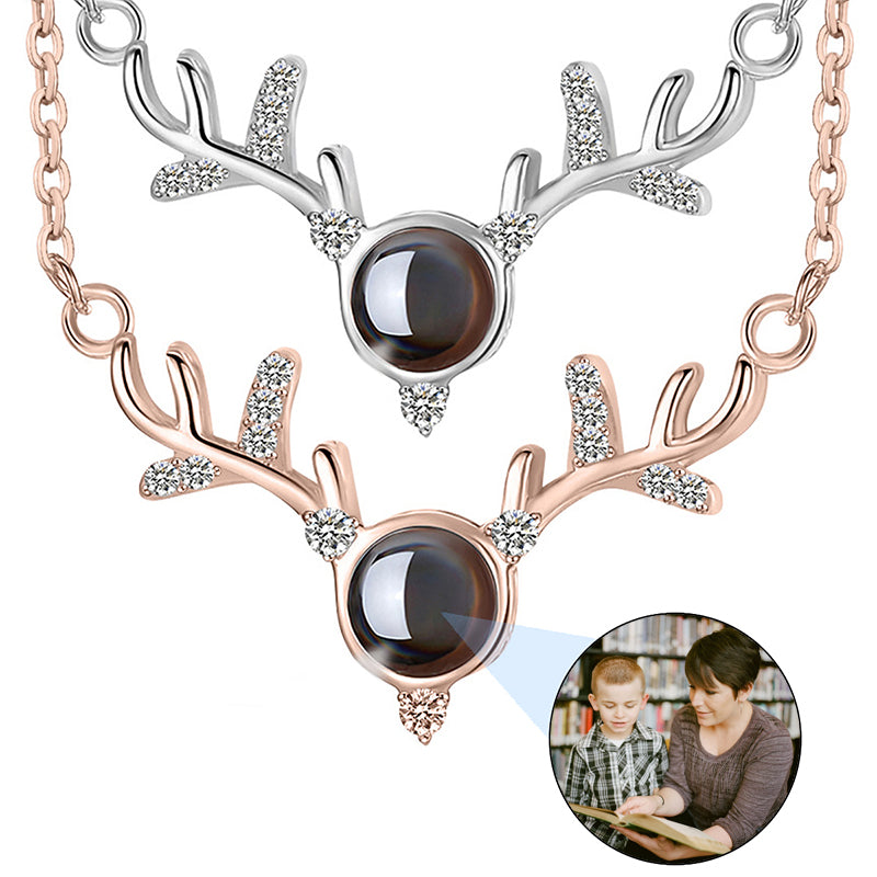 Heart Projection Photo Necklace Personalized 925 Sterling Silver Memorial Picture Inside Pendant