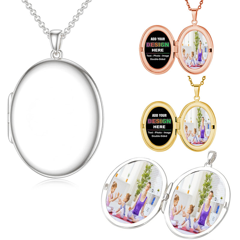 Fingerprint from Photo Memorial Necklace Dog Tag Military Army Style for Men or Women Loss of Loved One Custom Keepsake Pendant Gift (C.2)