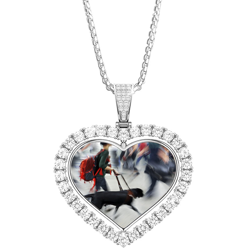 Custom Heart Necklace With Picture, Projection Picture Necklace, Memorial Photo Projection Gift, Necklace for Mom, Mothers DayGift forher